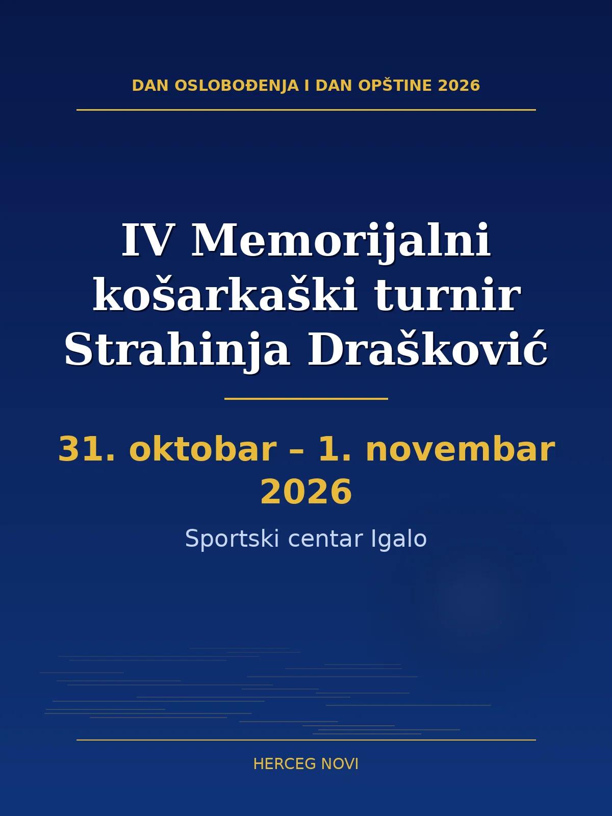 4th Strahinja Drašković Memorial Basketball Tournament